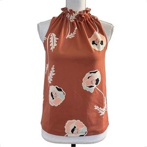 Ann Taylor Rust Floral Tank Top